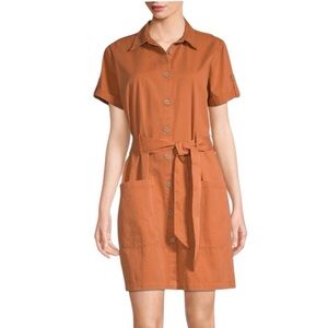 NWT - Ana (a new day) burnt orange shirt dress - size large